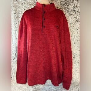Callaway Men's XXL Red‎ Long Sleeve Pullover Golf Shirt 1/4 Snap Fleece Lined